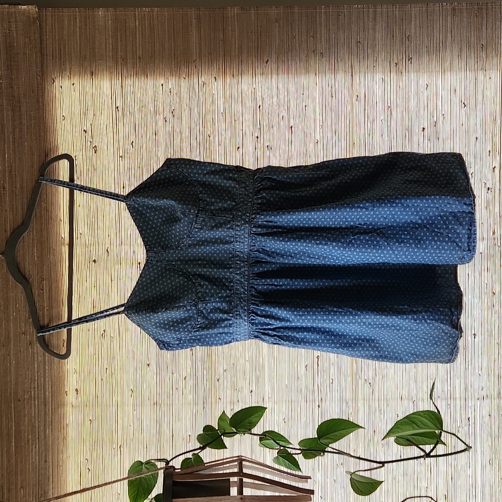 Mossimo Blue + White Polka Dots Dress Size XL